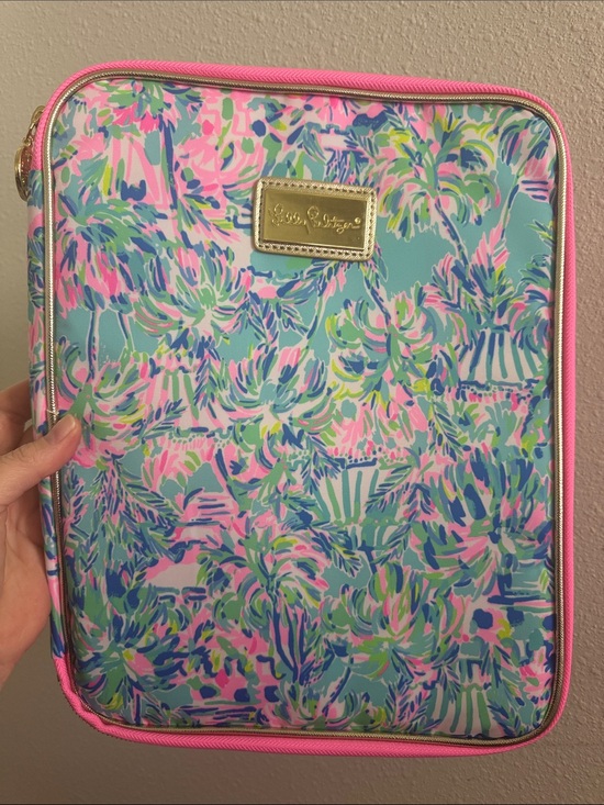 Lilly Pulitzer Other - Lilly Pulitzer Pink, Aqua Print Tech Zip Around Case